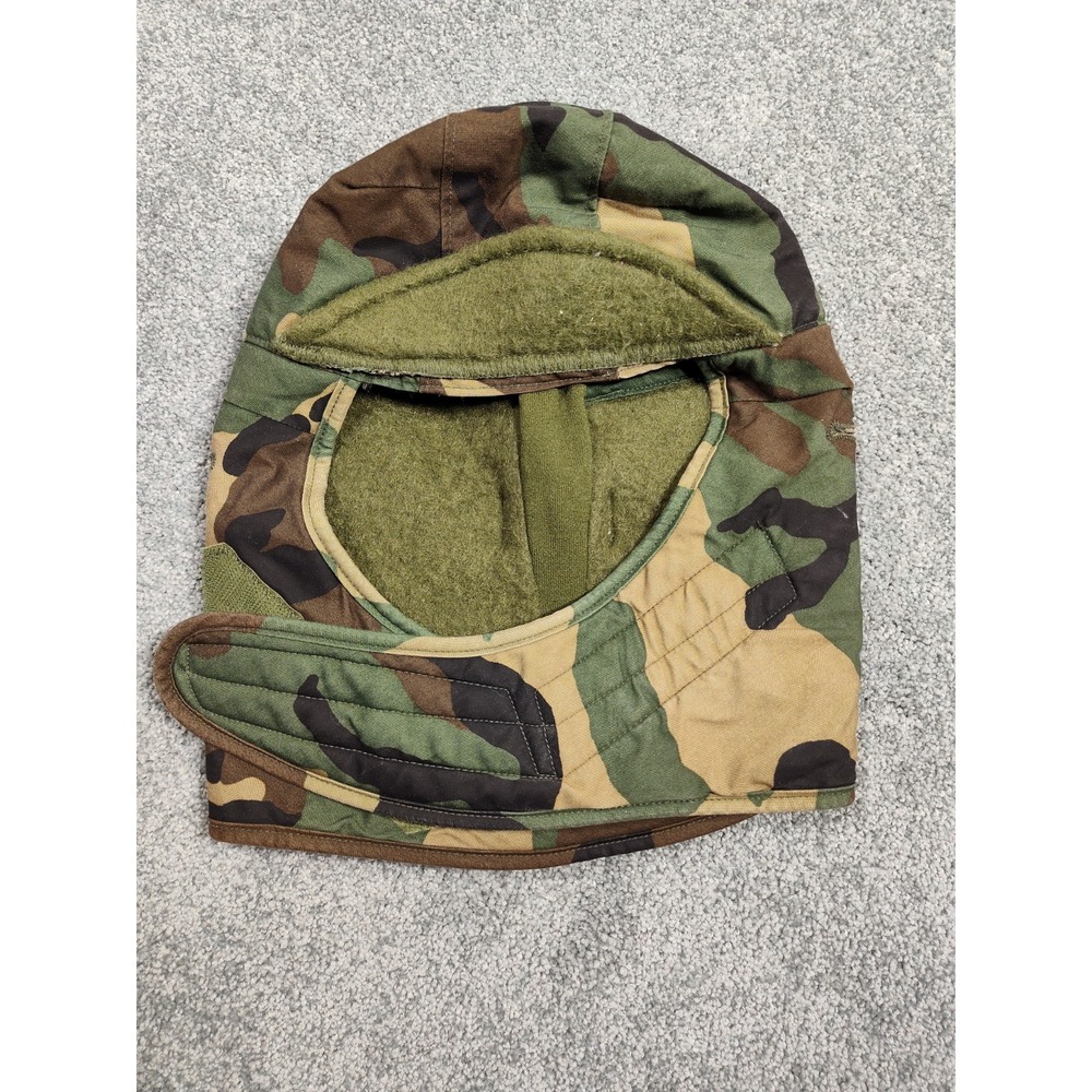 US Military Cold Weather Insulating Helmet Liner Woodland Camo Cap Size Large